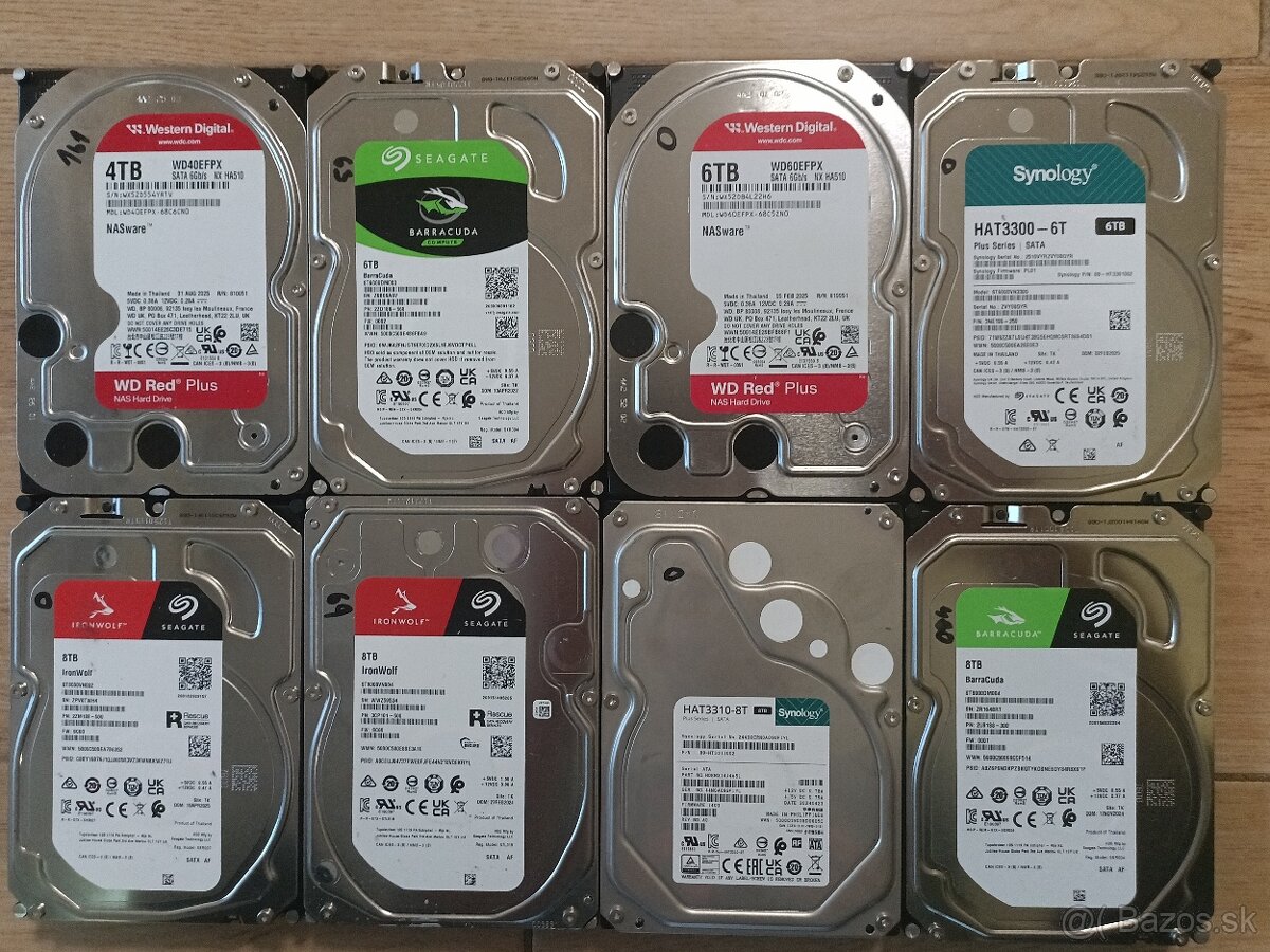 HDD disky 3,5"  4TB, 6TB, 8TB,12TB...