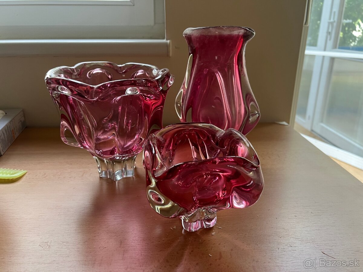 Starožitné sklenené vázy