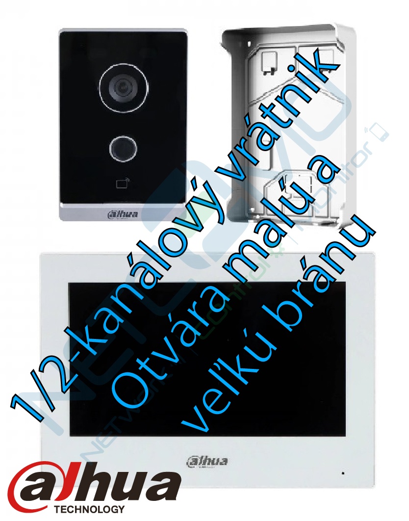 Set videovrátnika Dahua s RFID čítačkou