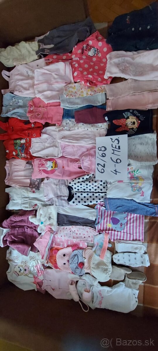 Balík dievčenského oblečenia 68+balík oblečenia darujem