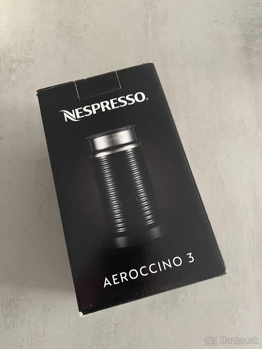 Napenovač - Nespresso Aeroccino 3 Black – nový, nepoužitý