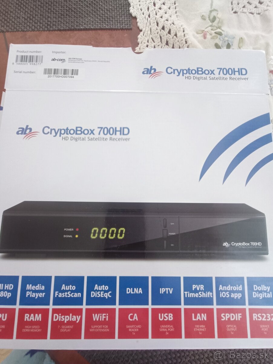 Satelitný prijímac AB Cryptobox 700HD