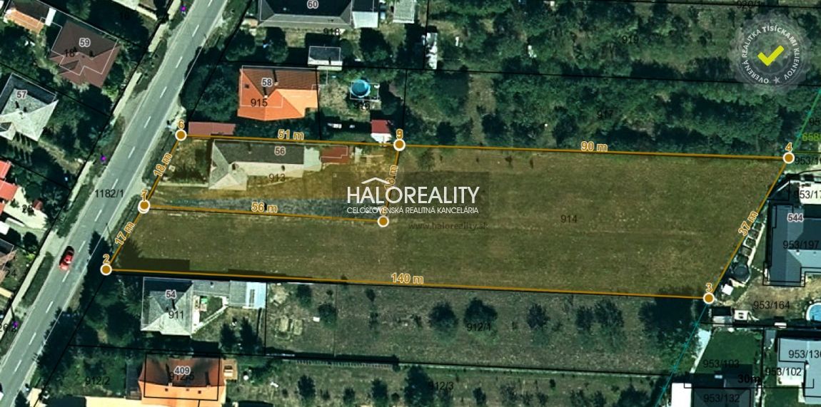 HALO reality - Predaj, pozemok pre rodinný dom 4629 m2 Rus