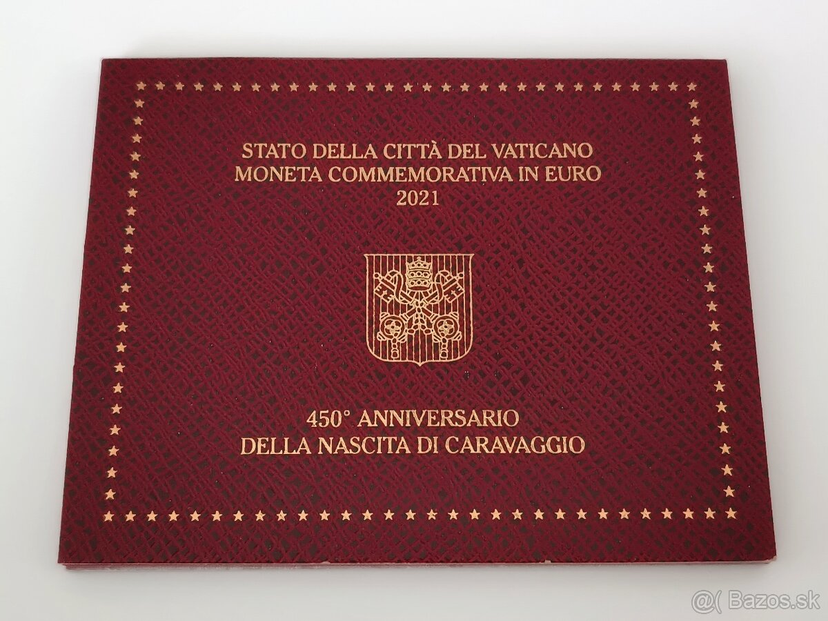 Vatikán 2021 Carravagio 2€, euro