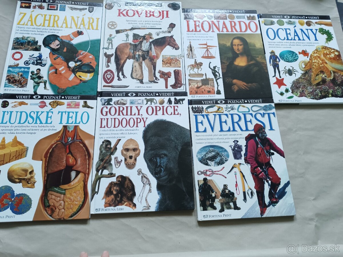 7x kniha zo série Vidieť, poznať, vedieť