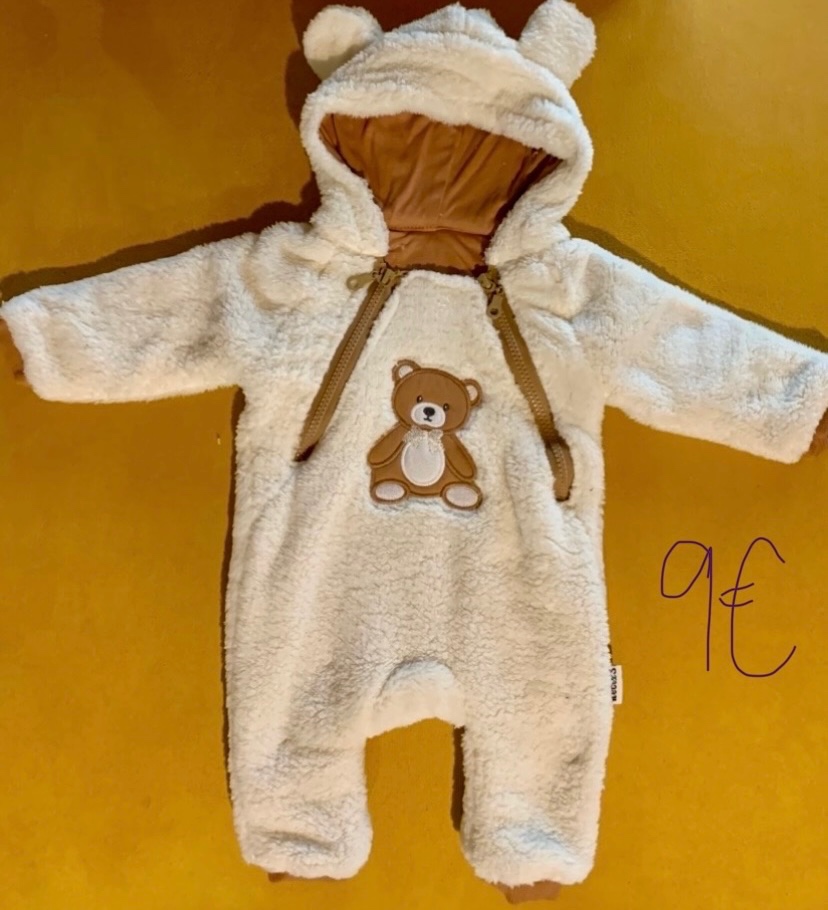 Nový plyšový overal 0-3m