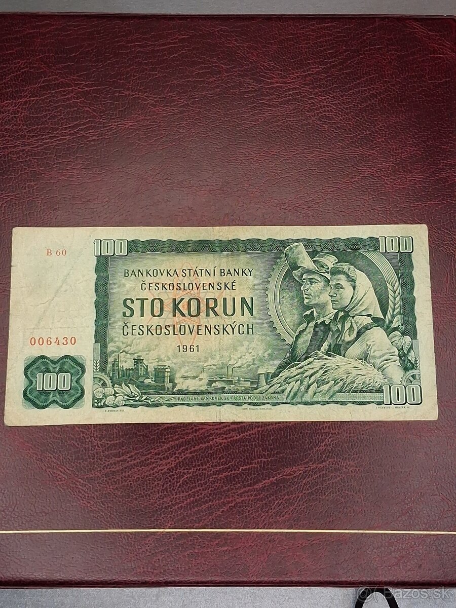 100 Korun Československých 1961