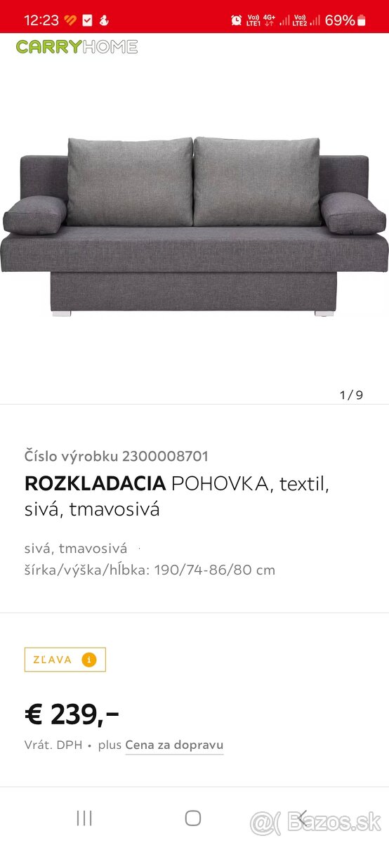 Predám rozťahovací gauč