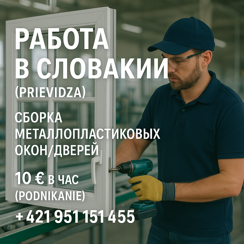 Operátor výroby (сборка металлопластиковых окон\дверей)