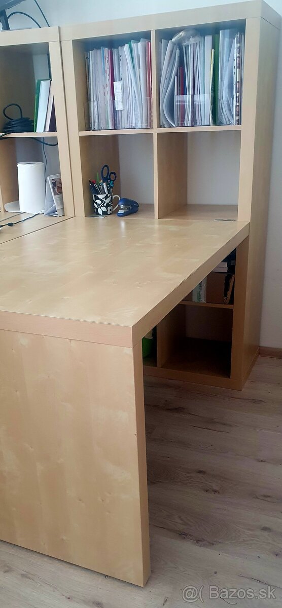 Zostava policový diel KALLAX s pracovným stolom Ikea