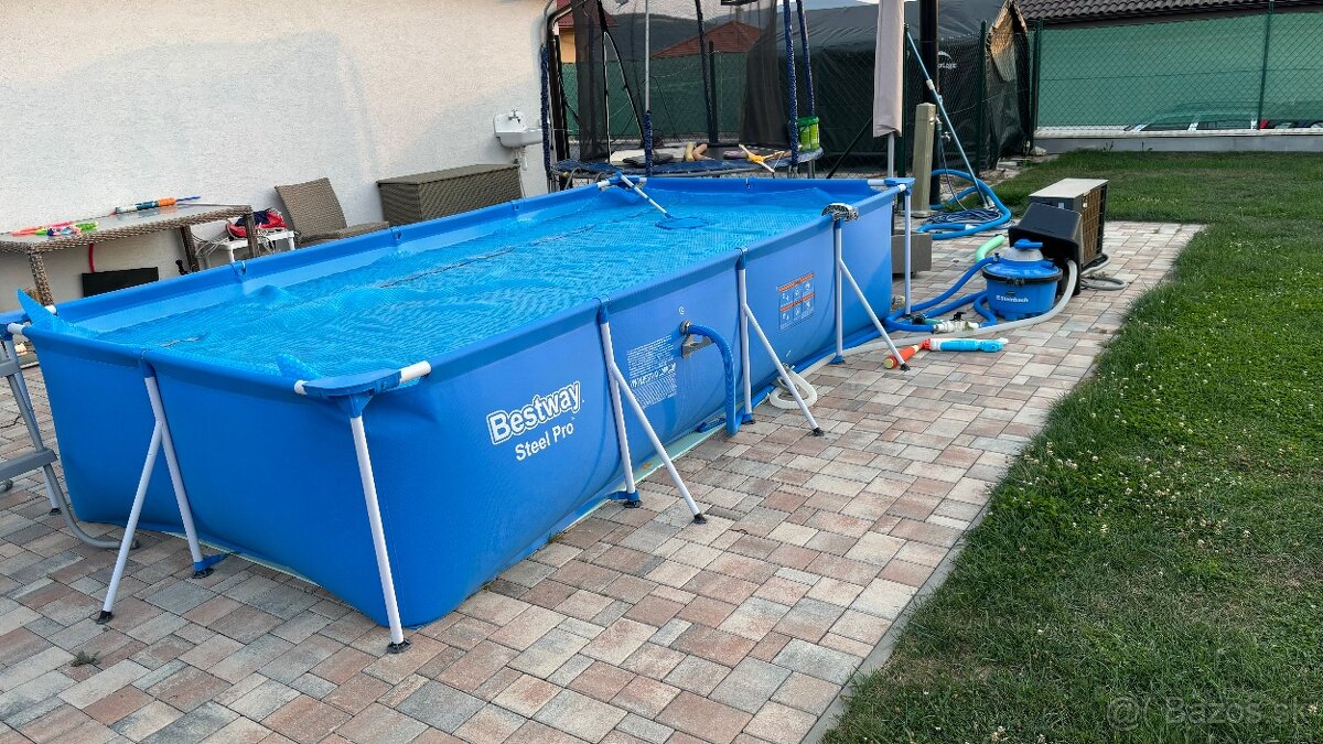 Bazén,tepelne čerpadlo, filtrácia, sprcha