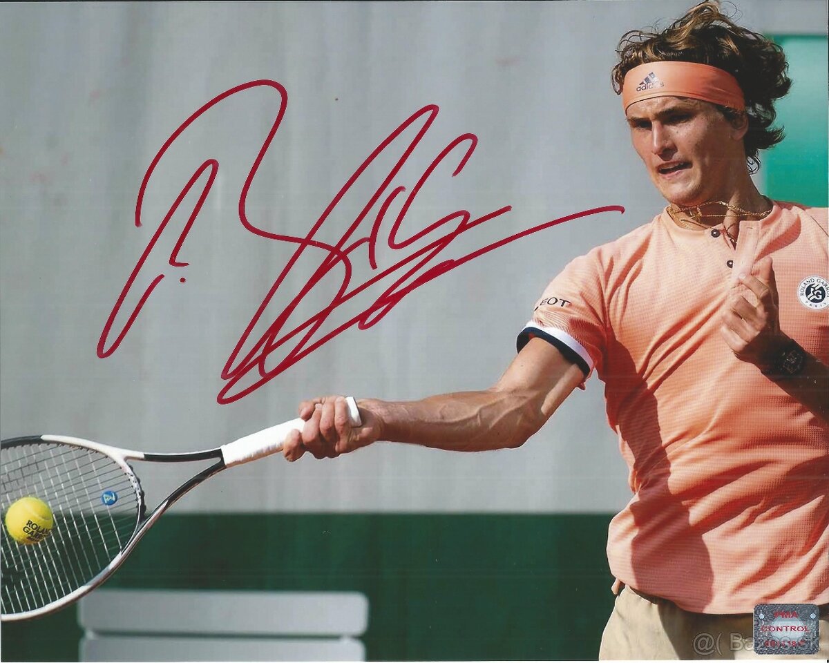 Alexander "Saša" Zverev - foto s podpisem + COA