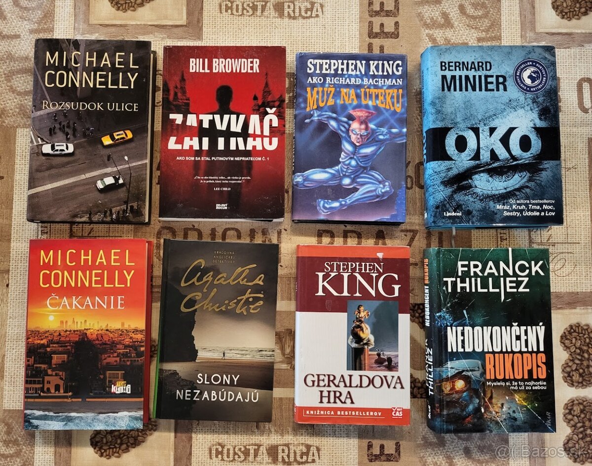 Connelly, Agatha Chrisitie, Millenium, Stephen King, Anhem,.