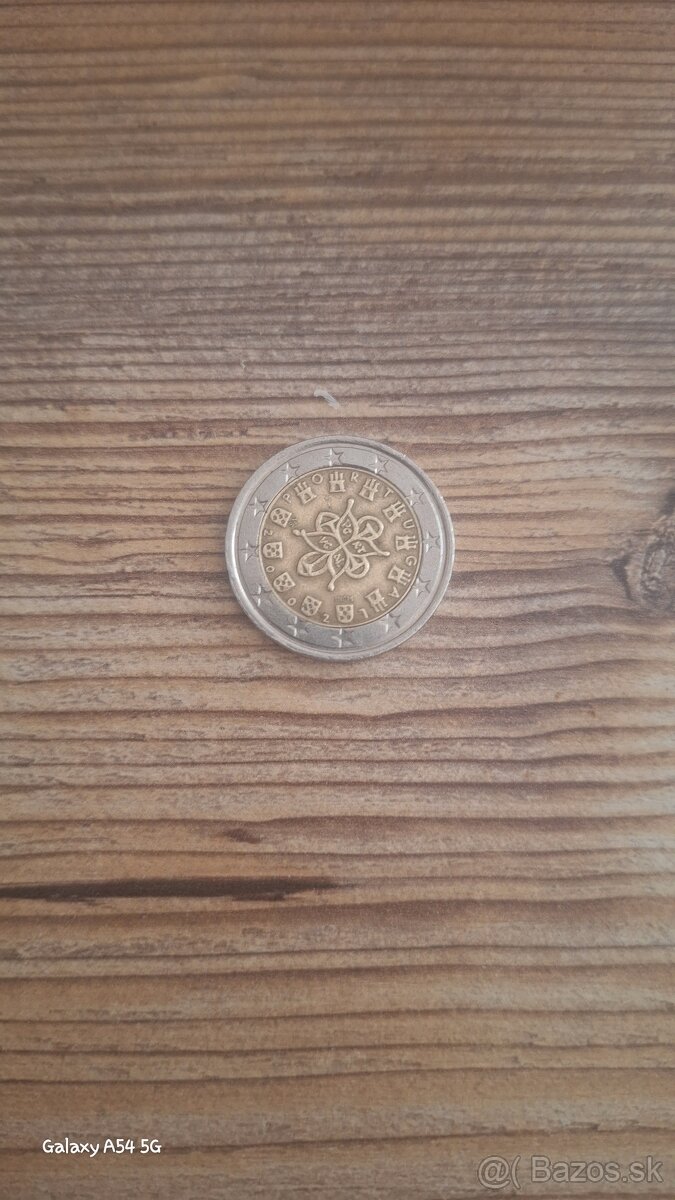 Predám zberatelskú mincu 2€ - Portugalsko 2002