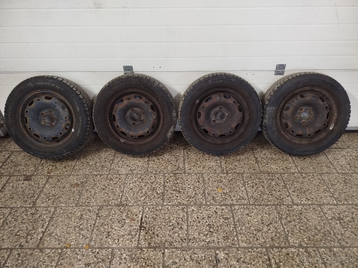 Zimné pneu 185/60 R14 82T plech. disky 4x100 R14