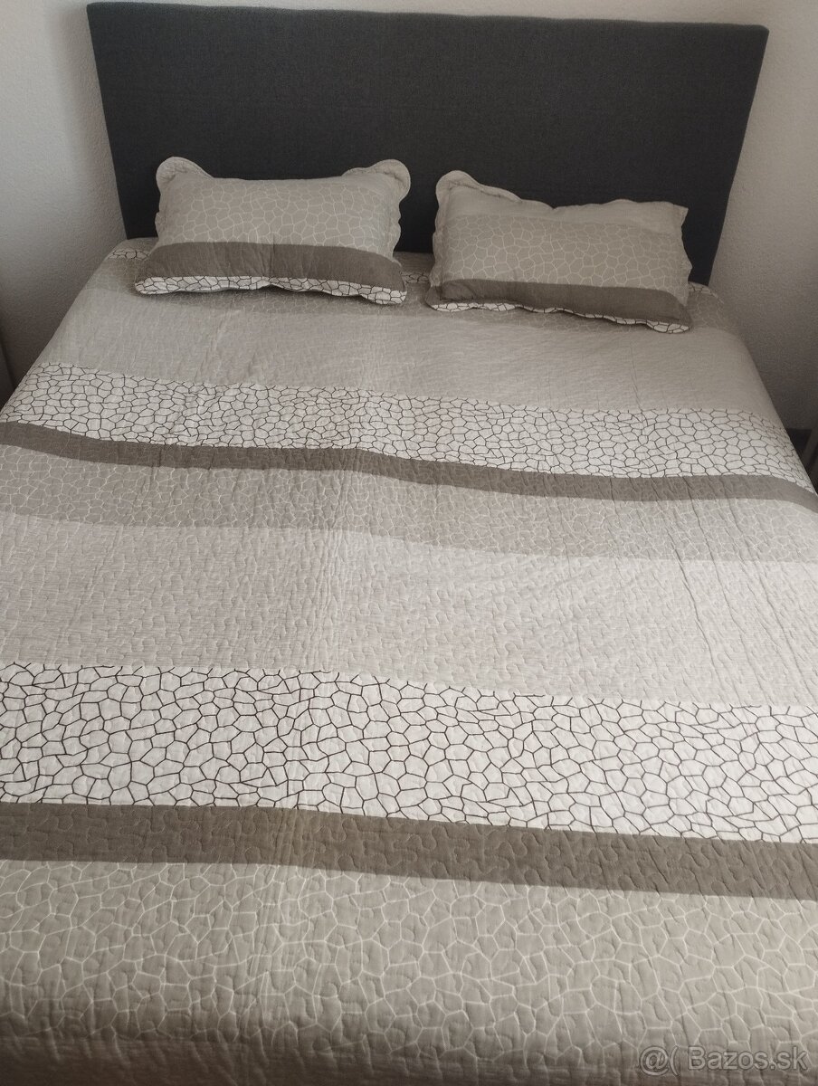 Manželská posteľ Alice - šedá