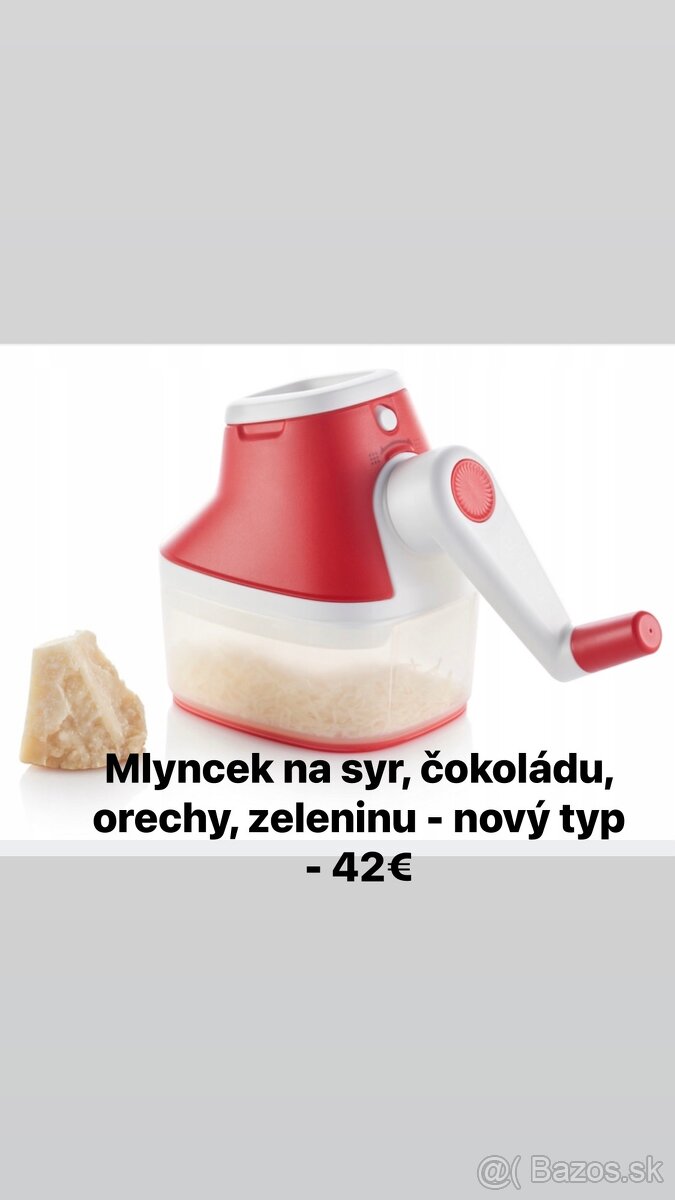 Mlyncek na syr - nový typ Tupperwsre