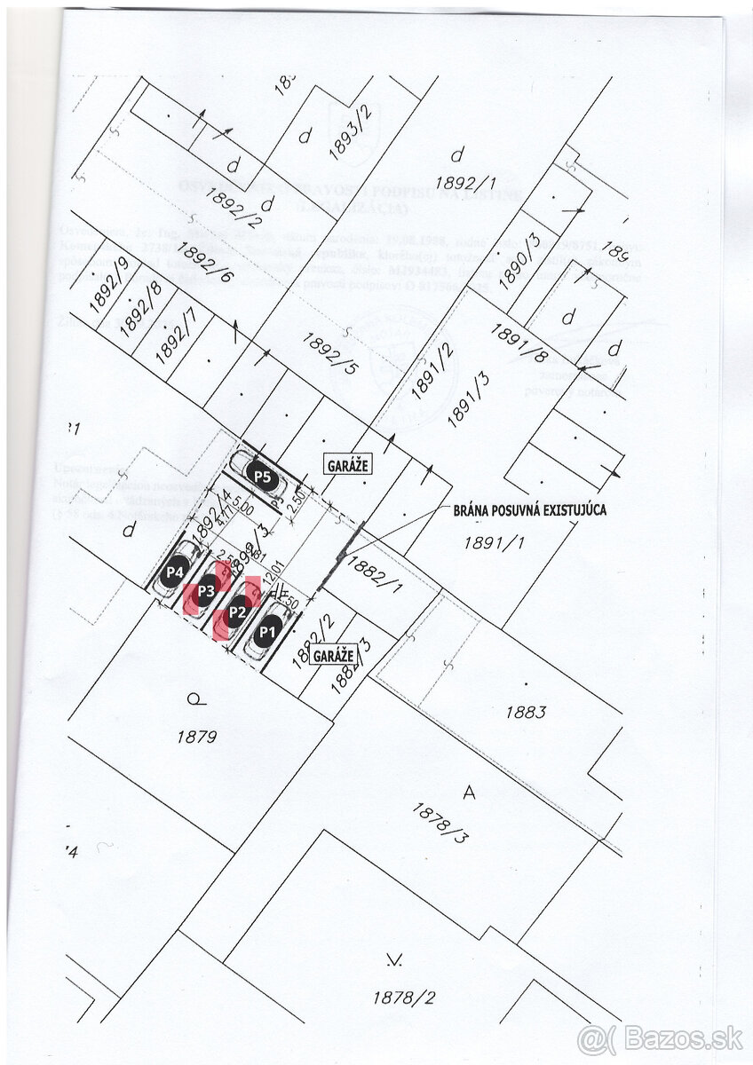Dám do prenájmu 2 parkovacie miesta v centre mesta
