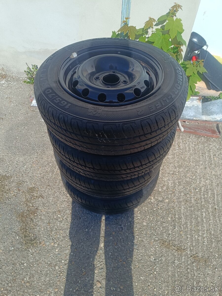 LETNÉ PNEUMATIKY 165/70 R14 NA NOVÝCH DISKOCH