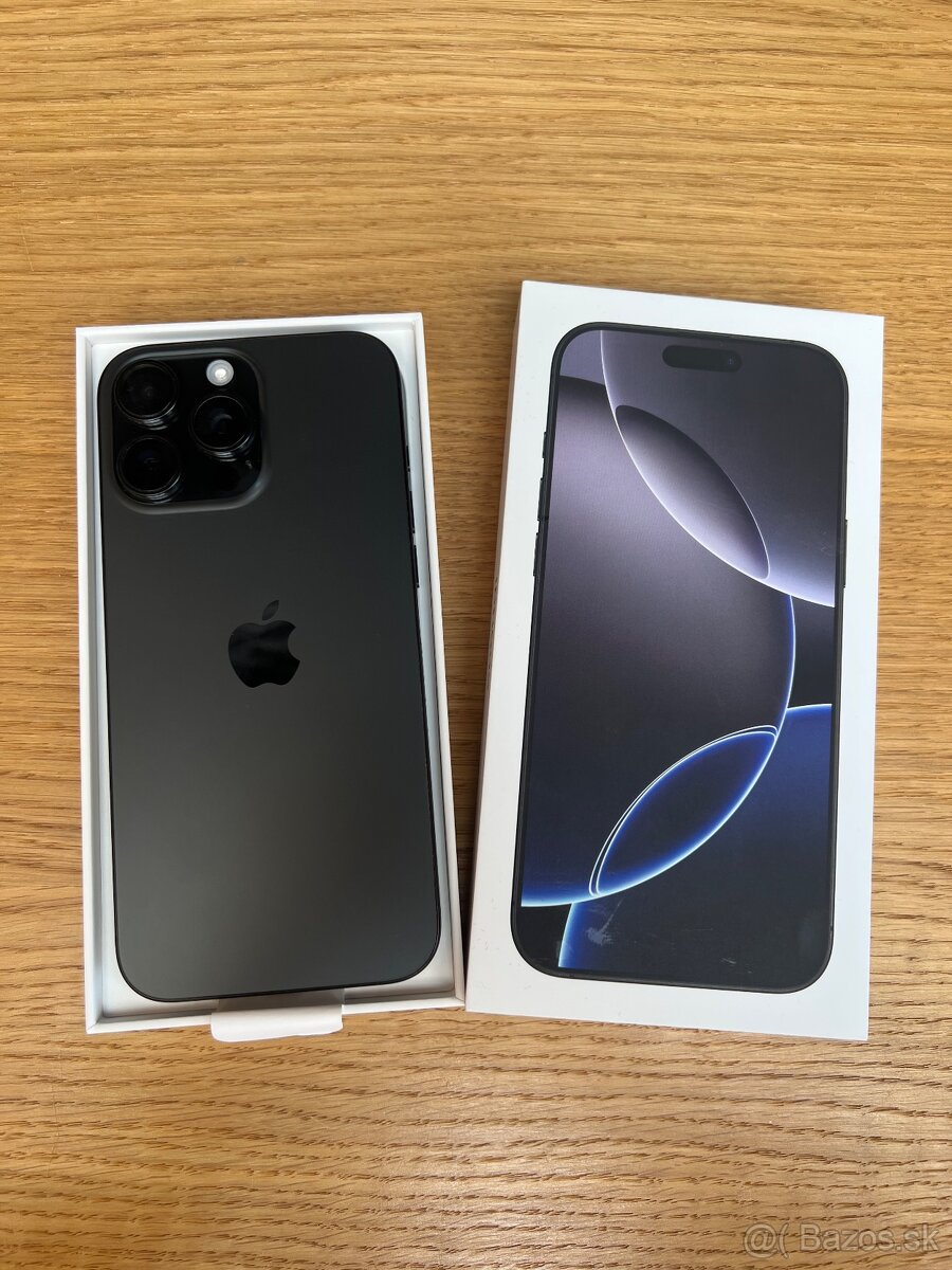 Predám iPhone 16 PRO MAX 256GB, TOP stav, 100% bat, ZARUKA
