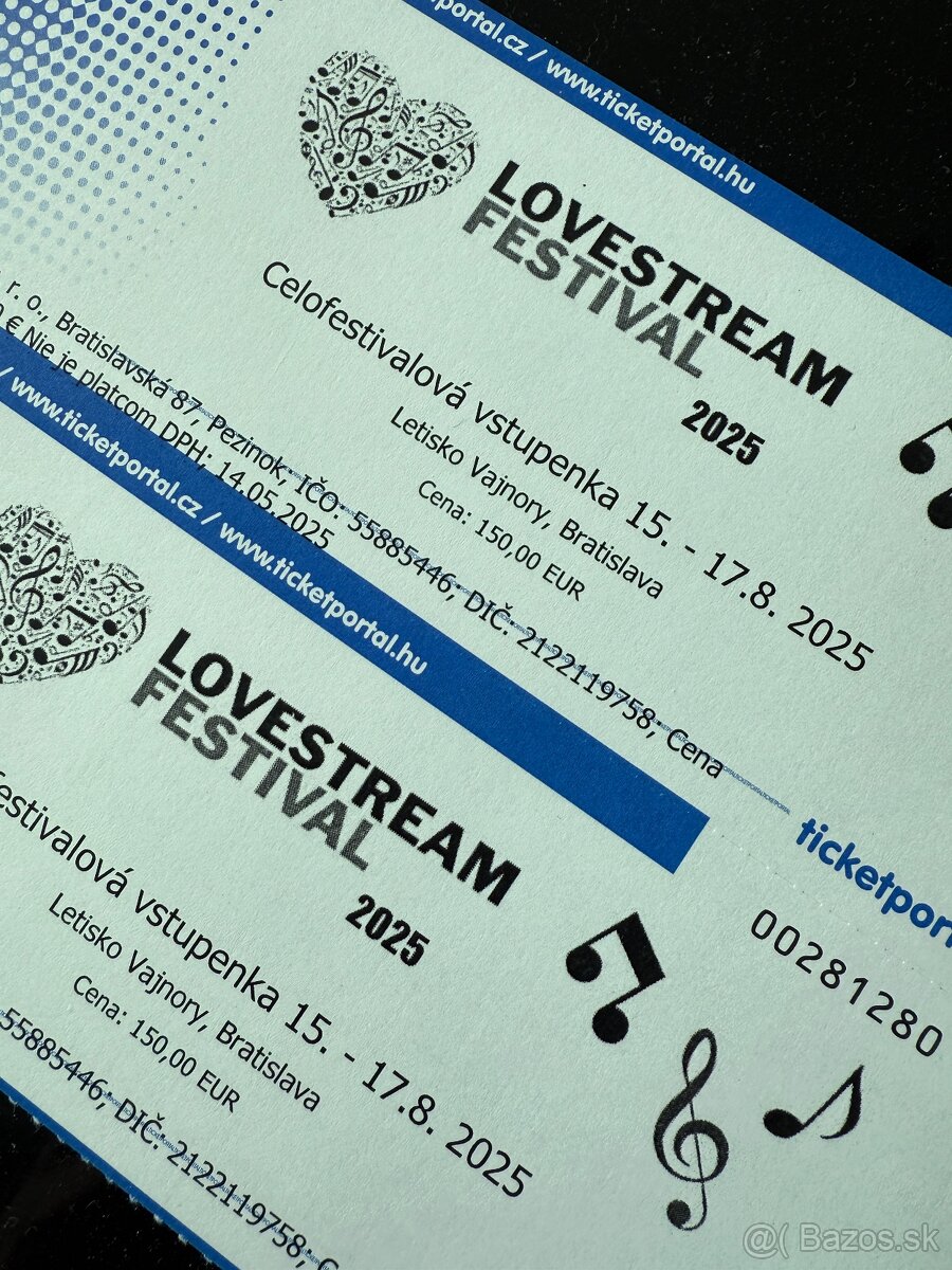 LOVESTREAM festival 2025 (3dnove) klasicke / vip