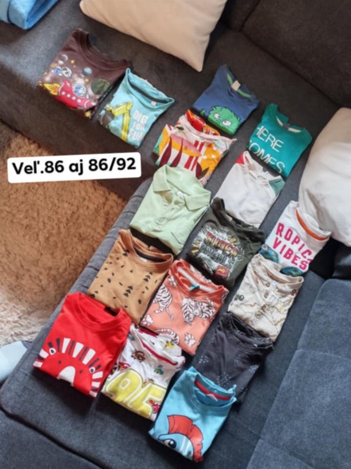 Balíček tričiek pre chlapčeka veľ.86,92