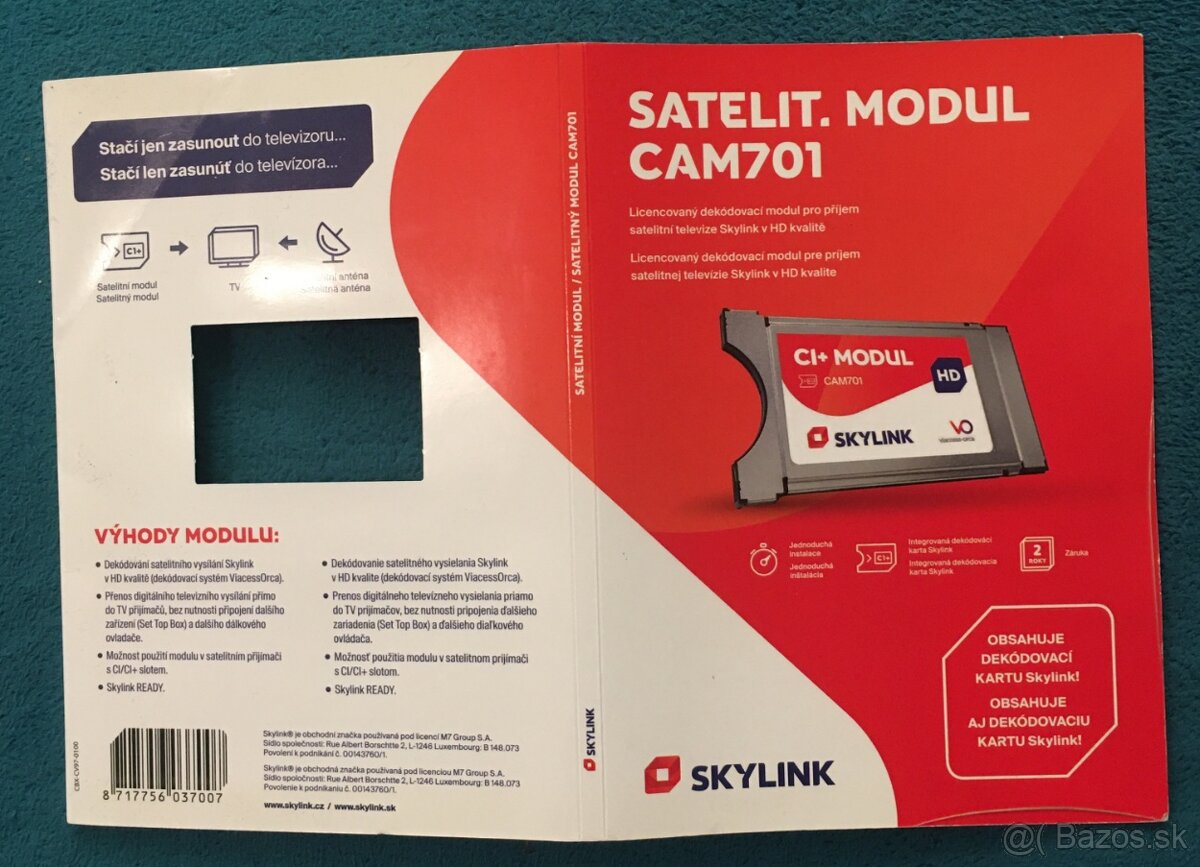 Predám satelitný TV modul CAM701 pre SKYLINK