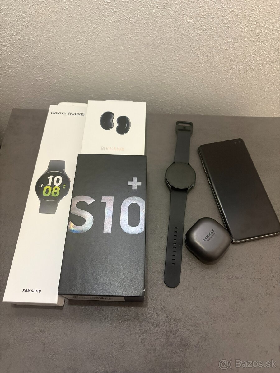 Samsung galaxy s10 plus + watch 5 + buds live