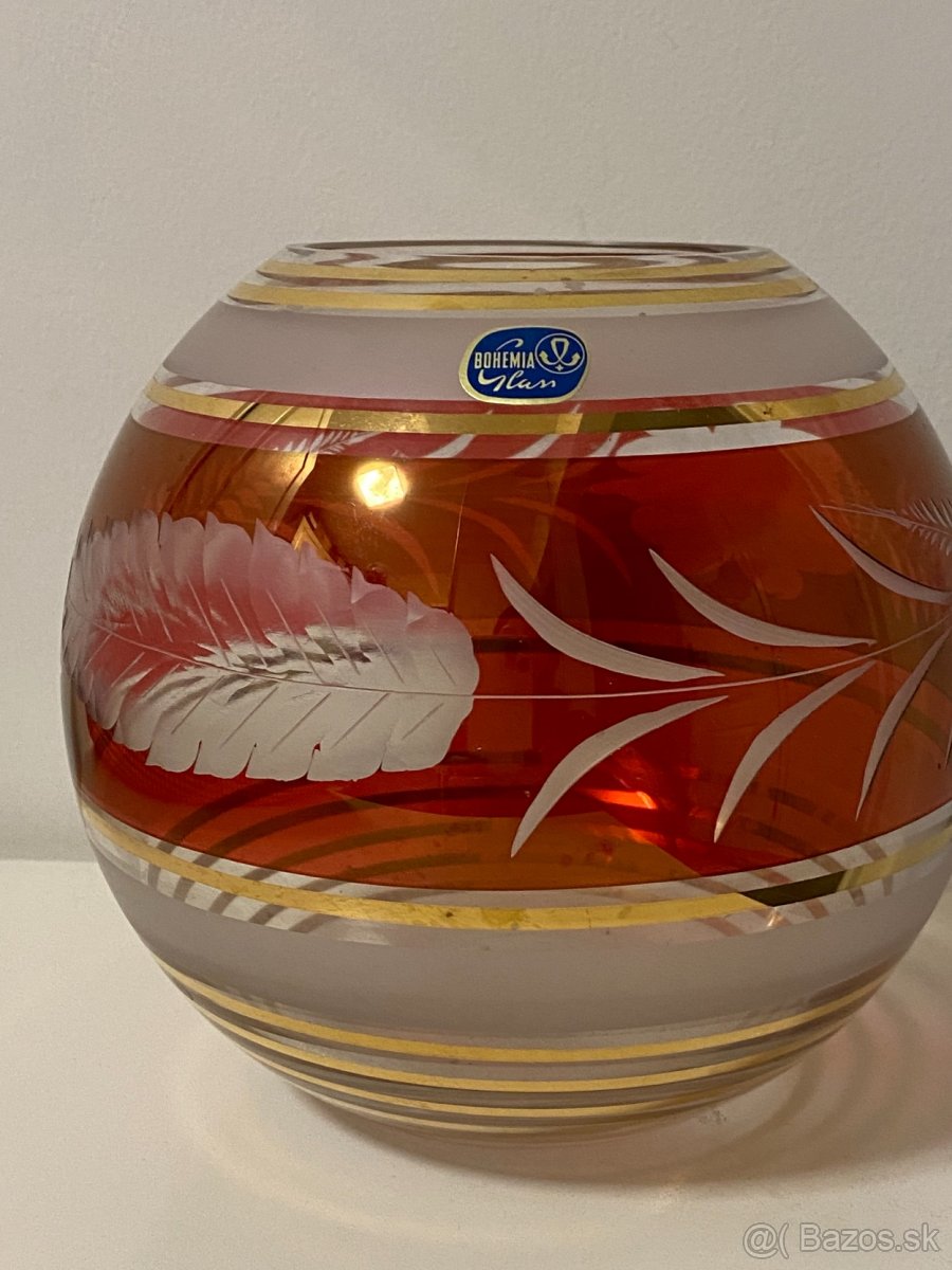 Bohemia glass dekoračná váza, nepoužitá