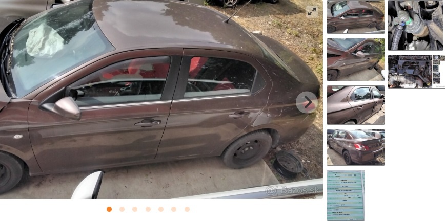 PEUGEOT 301 1.6 HDI 2015 predám DVERE, MOTOR BH02, TRYSKY 04
