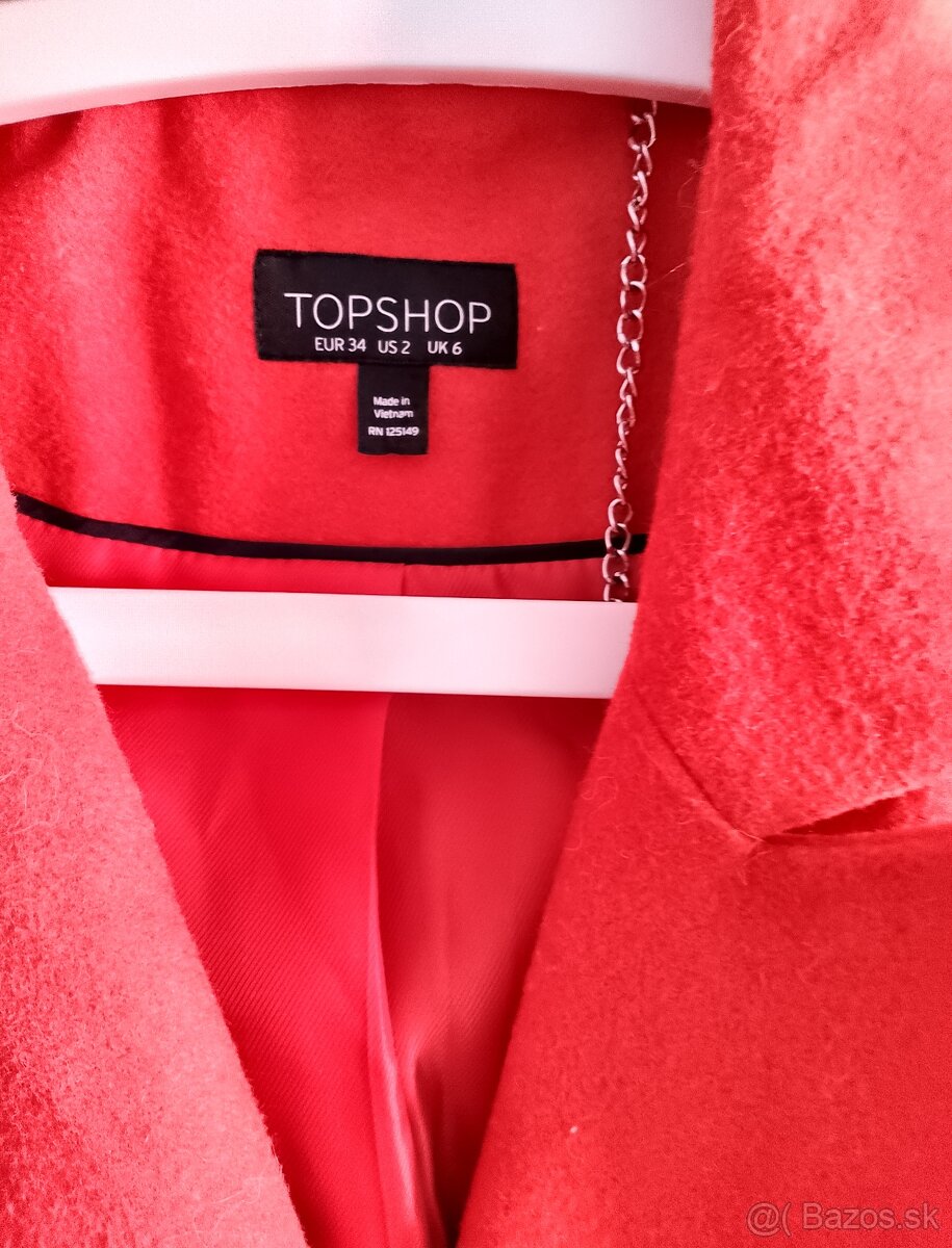 Dámsky prechodný kabát Topshop veľkosť XS
