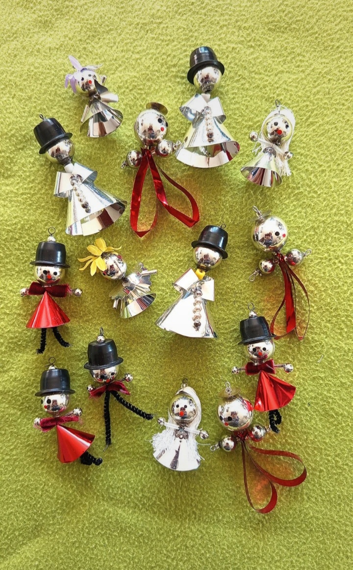 Retro vianočné figúrky/ panáčiky 14ks