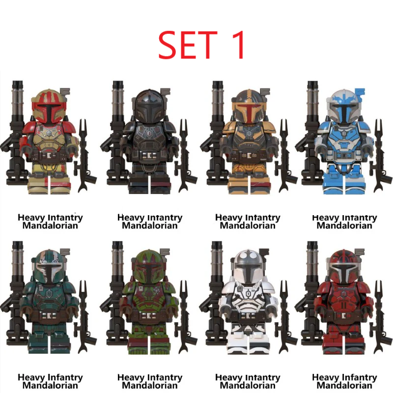 Rôzne figúrky Star Wars 7 (8ks) - typ lego - nové