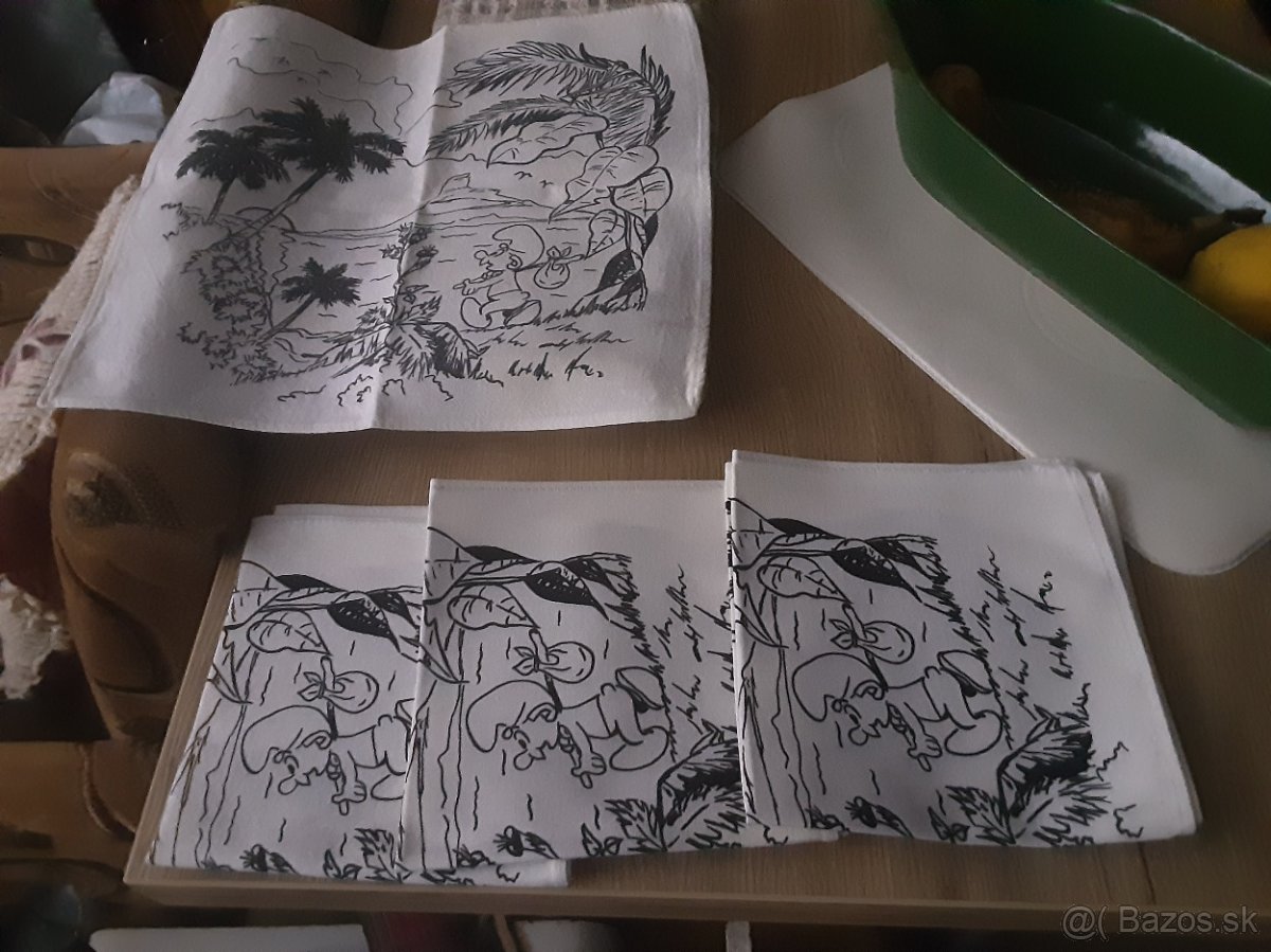 Predaj obrúskov a prestieraní zo 60.- 80.rokov