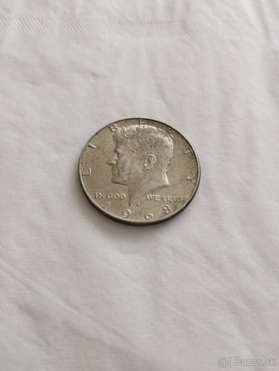 Kennedy Half Dollar 1968 - 40% striebro