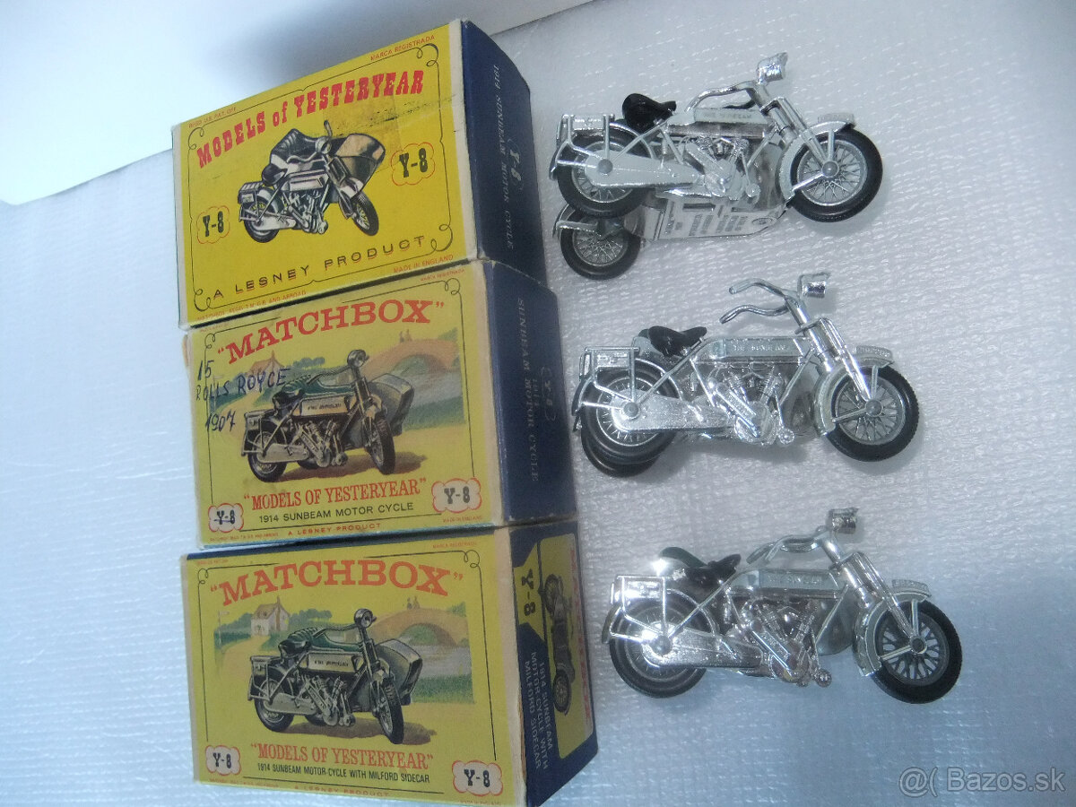 MATCHBOX Yesteryear Y8-SUNBEAM motorcycle 1914