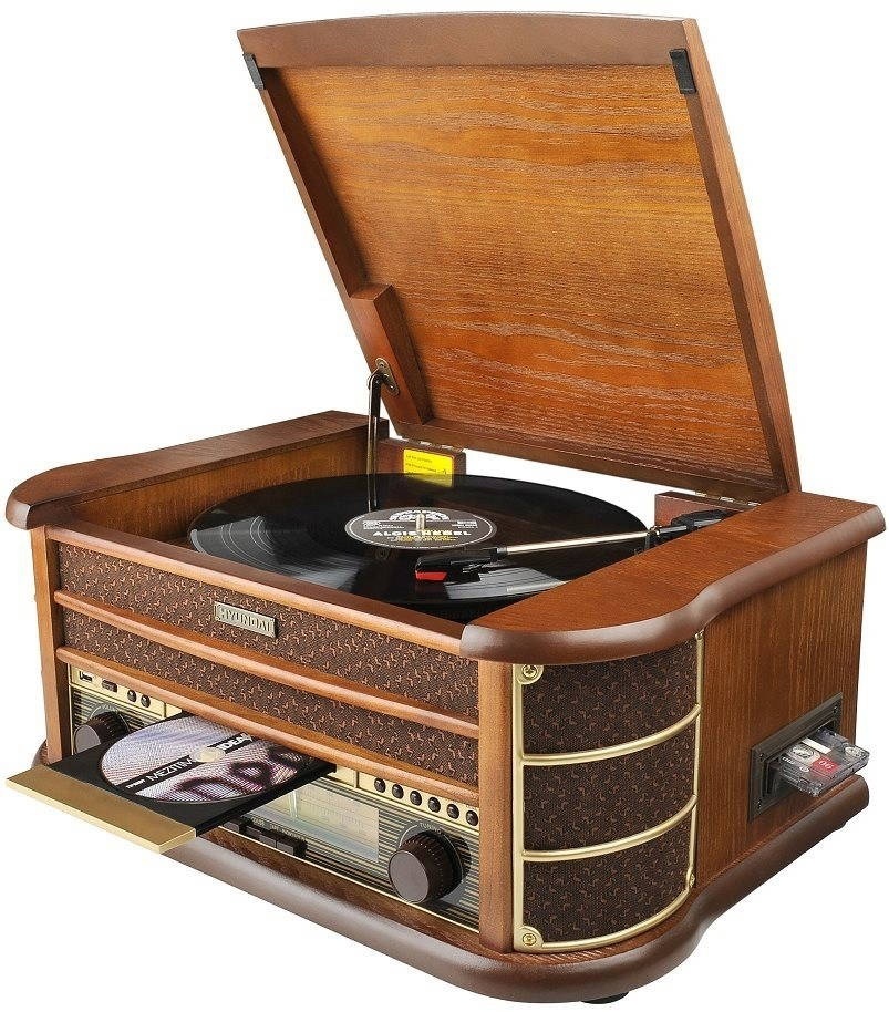 Dual gramofón s CD rádio kazeta USB kľúč
