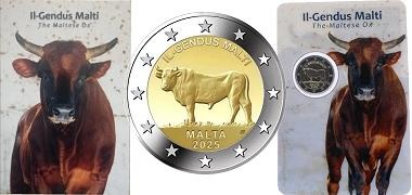 2€ Malta 2025 - Maltský vôl + Mdina