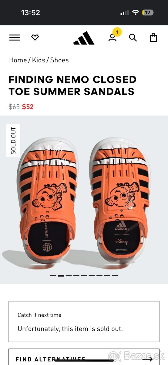 Nové sandálky Adidas - Disney