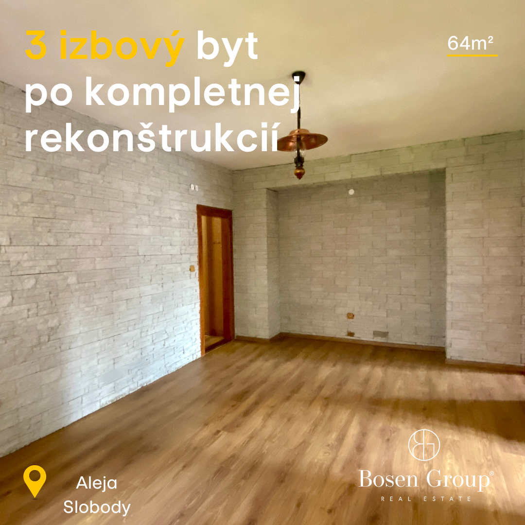 BOSEN | Kompletne zrekonštruovaný 3-izbový byt