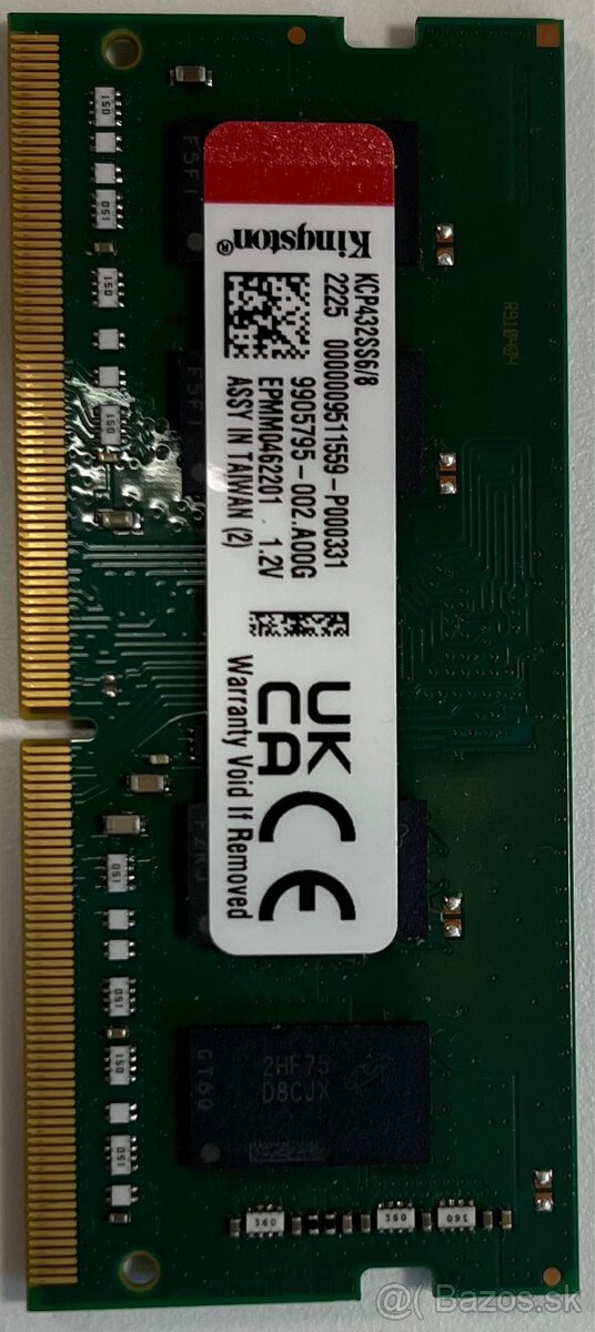 DDR4 Kingston 8GB 3200MHz