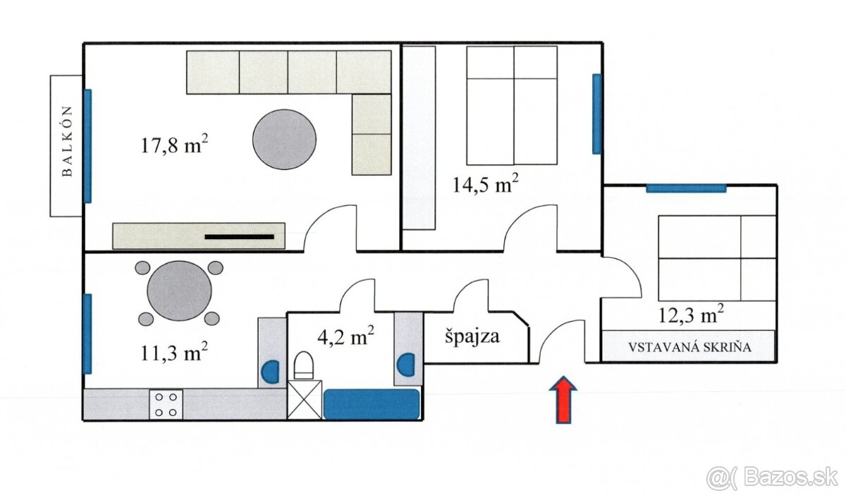 3-izbový byt