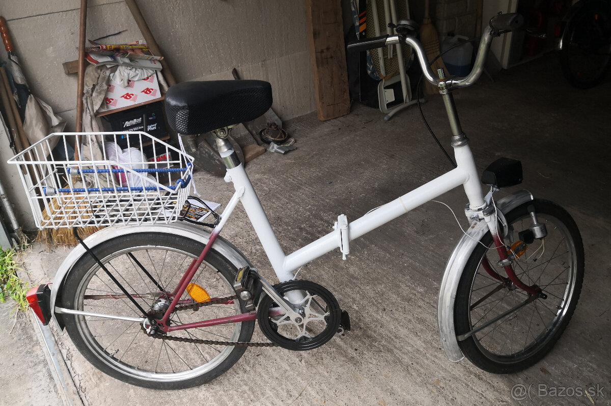 Starý damsky bicykel skladačka vo výbornom stave