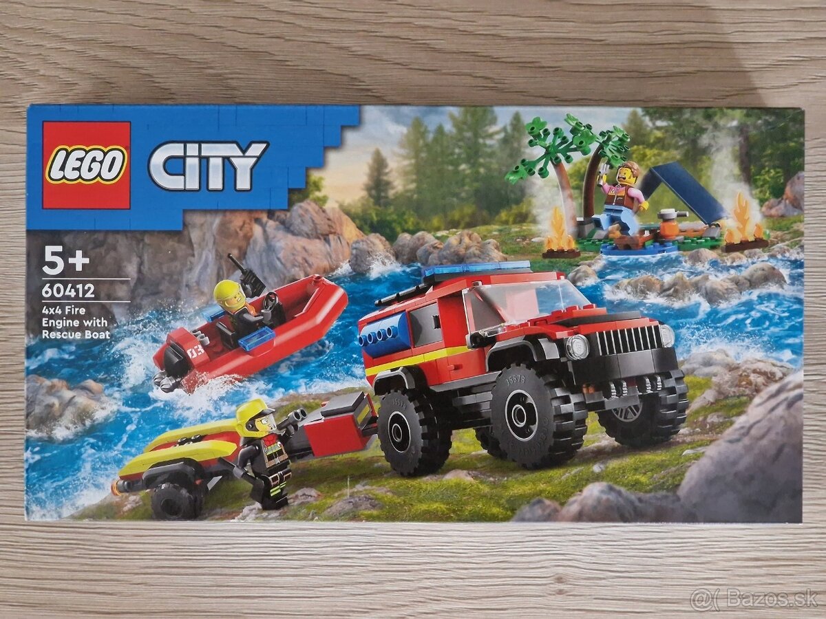60412 Hasičské auto 4x4 a záchranný čln