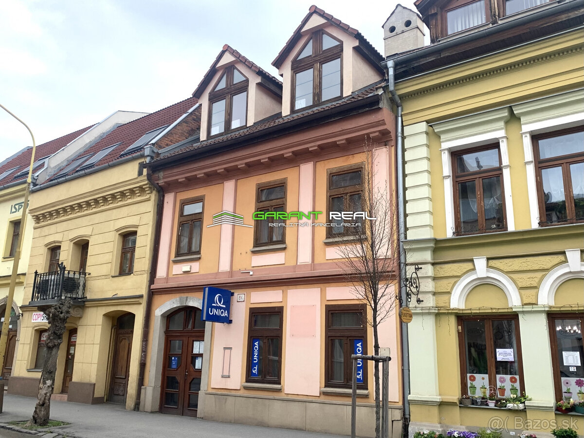 Predaj 4 - podlažný meštiansky dom, 248 m2, Slovenská ul.
