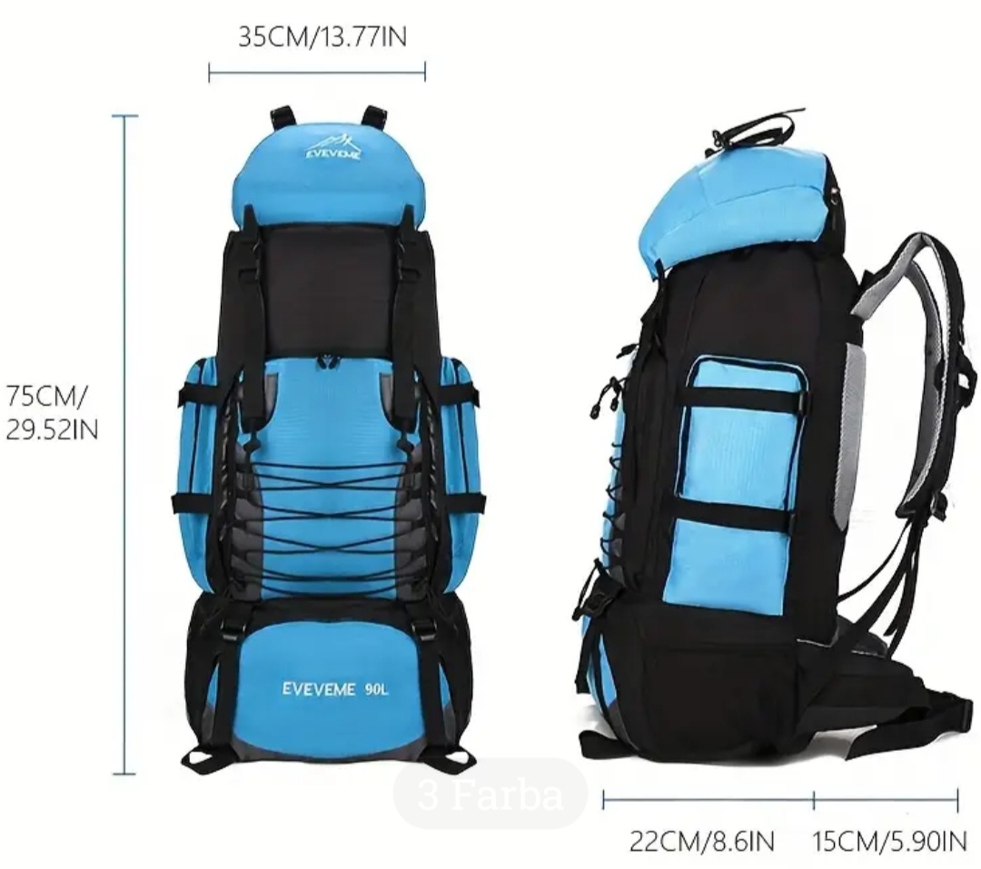 Nový 60L modro čierny ruksak
