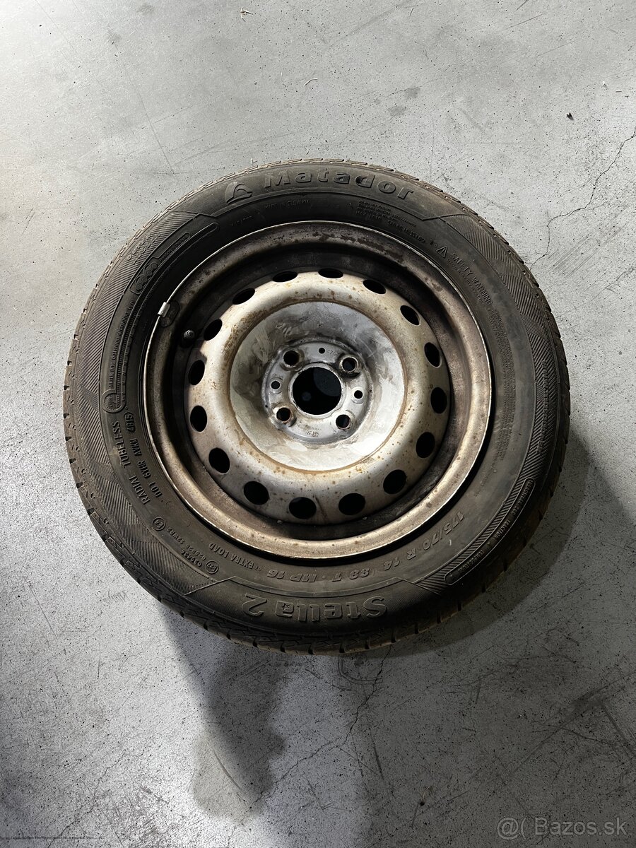 Predám pneumatiky na plechových diskoch – MATADOR 175/70R14