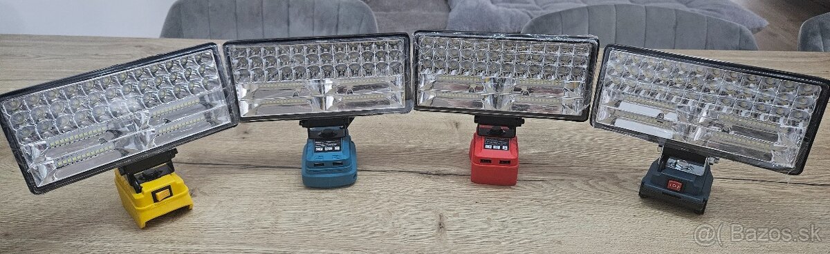 Led svetlá na batérie Dewalt, Makita, Milwaukee a Bosch