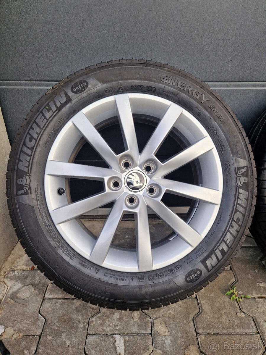 5x100 r16 kolesa skoda scala disky alu elektrony 205 55 16