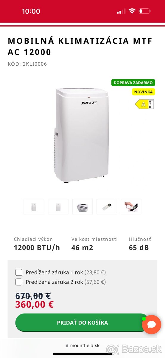 mobilná klimatizácia MTF AC 12000